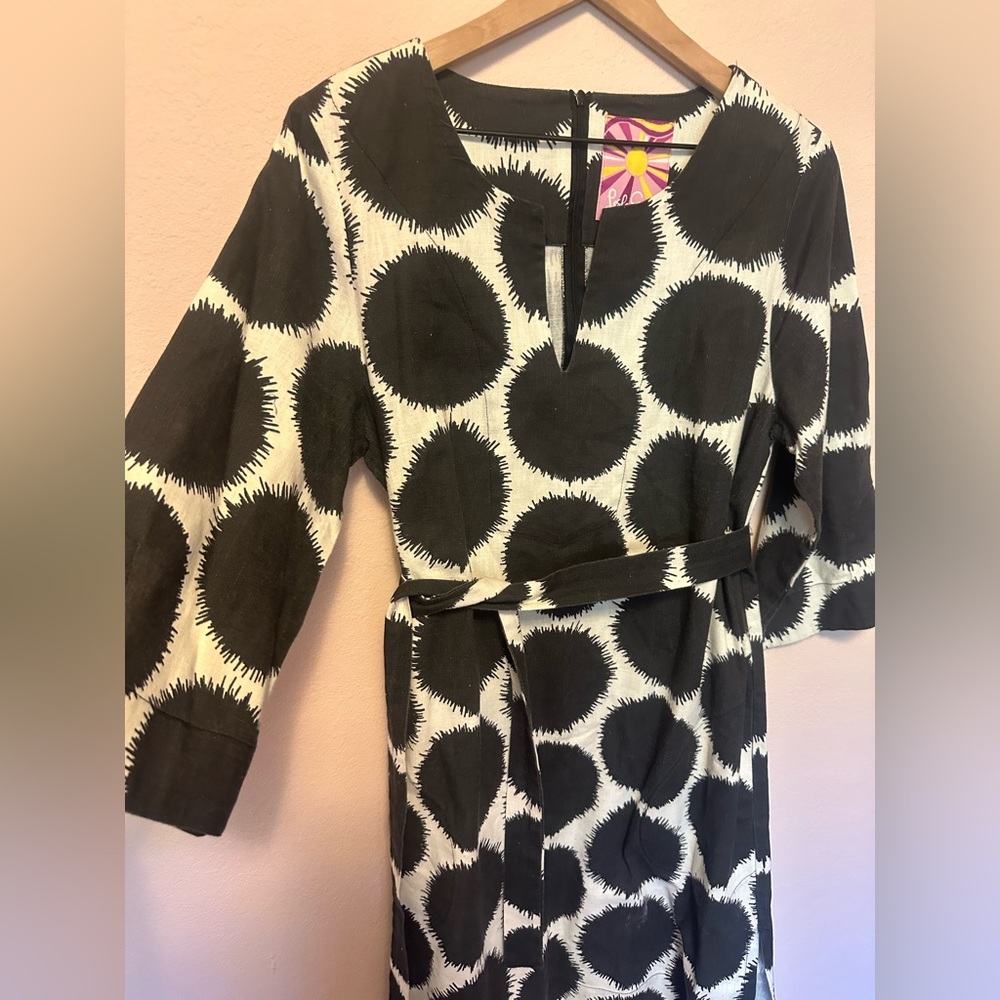 Lesley Evers black and white cotton shift dress
